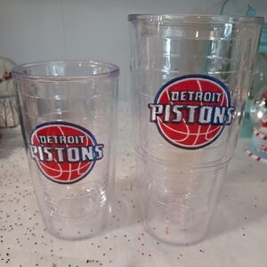 Tervis Detroit Pistons Clear Insulated Tumbler Cup Set 24oz 16oz NBA Basketball